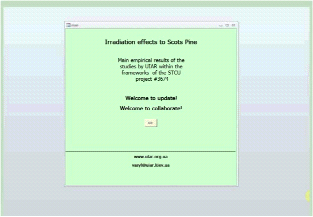 Irradiation effects to Scots Pine